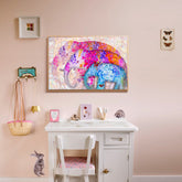 Toile - Colorful Elephant